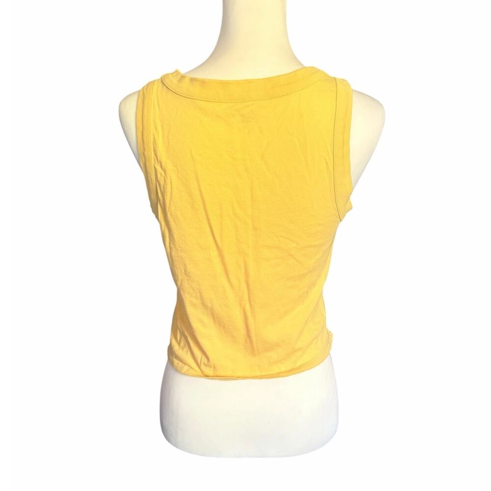 Madewell Softfade Cotton Crop Tank Yellow Small - Picture 2 of 4